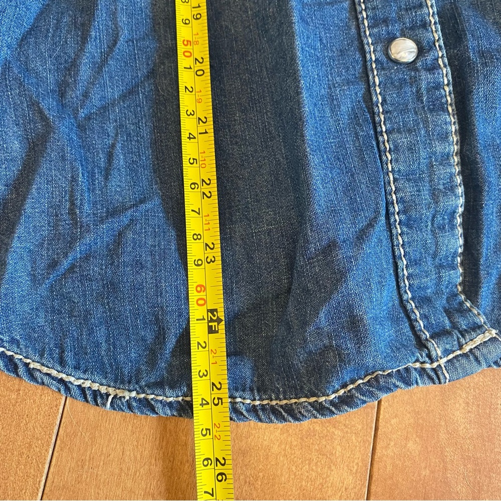 Seven7 Blue Denim Button Down Shirt - Picture 13 of 13